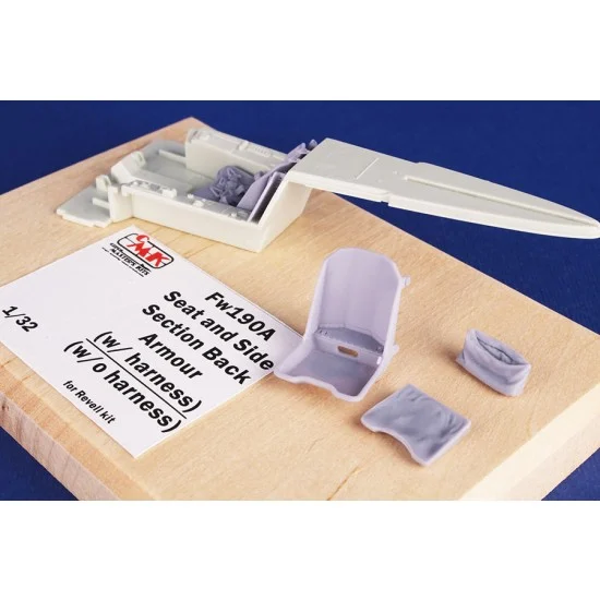 CMK P48046 1/48 Fw190A Seat and Side Section Back Armour (with harness) for Eduard kits - Model Planes