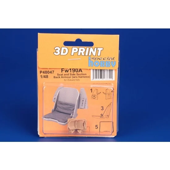 CMK P48047 1/48 Fw190A Seat and Side Section Back Armour for Eduard kits - Model Planes