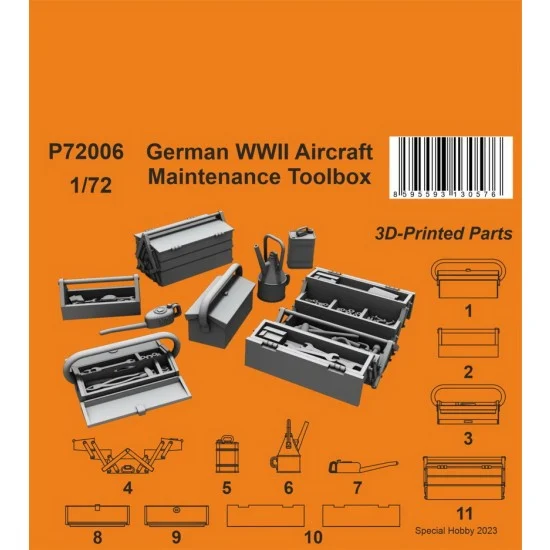CMK P72006 1/72 WWII German Aircraft Maintenance Toolbox - Scenics & Diorama