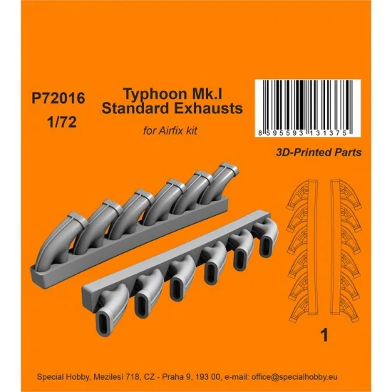 CMK P72016 1/72 Typhoon Mk.I Standard Exhausts for Airfix kit - Model Planes