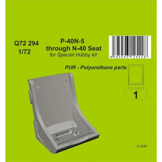 CMK Q72294 1/72 P-40N-5 through N-40 Seat for Special Hobby kits