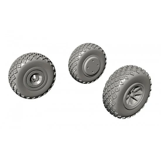 CMK Q72298 1/72 P-40 Wheels Diamond and Hole Tread for Special Hobby kit