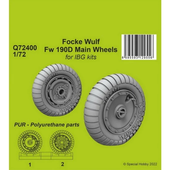 CMK Q72400 1/72 Focke Wulf Fw 190D-9 Main Wheels for IBG kits