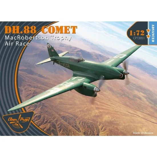 Clear Prop 72051 1/72 DH.88 Comet MacRobertson Trophy Air Race Advanced Kit - Model Planes