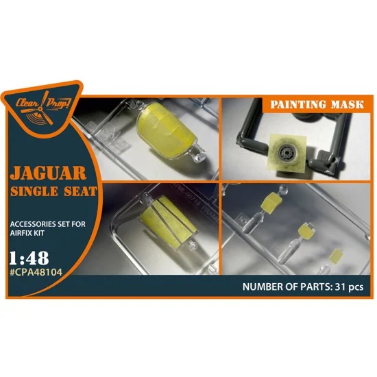 Clear Prop A48104 1/48 SEPECAT Jaguar Single Seat Painting Masks for Airfix kit - Model Planes