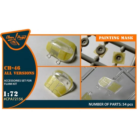 Clear Prop A72156 1/72 CH-46 Sea Knight Painting Masking for Fujimi kits