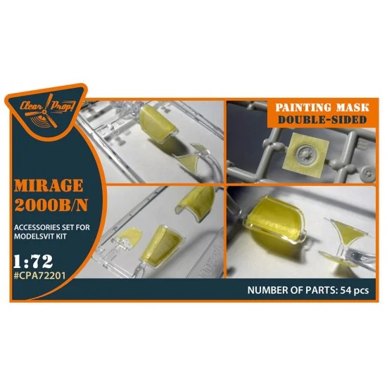 Clear Prop A72201 1/72 Mirage 2000B/N Double-sided Painting Masks for Modelsvit kit