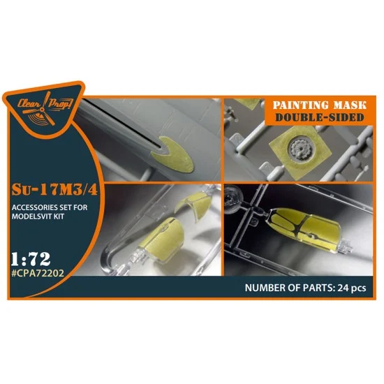 Clear Prop A72202 1/72 Su-17M3/4 Double-sided Painting Masks for Modelsvit kit