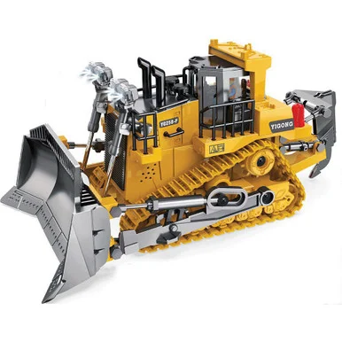 R/C 2.4 Ghz Remote Control Bulldozer w/Lights & Sound - New Capable
