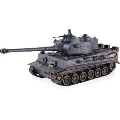 R/C 2.4 Ghz Remote Control Tiger Infra Red Battle Tank Dirty MH666114 - New Capable