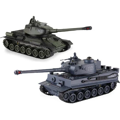 R/C 2.4 Ghz Remote Control Infra Red Battle Tanks - T-34 & T MH666141