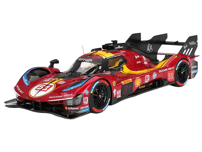 Ferrari 499P #51 James Calado - Antonio Giovinazzi - Alessandro Pier Guidi "Ferrari AF Corse" 3rd Place WEC "Qatar 1812 km" (2025) "Competition Series" 1/18 Model Car by BBR