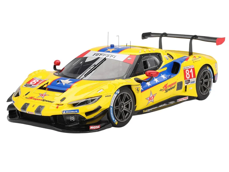 Ferrari 296 GT3 #81 Albert Costa - Miguel Molina - Thomas Neubauer - Davide Rigon "DragonSpeed" IMSA "24 Hours of Daytona" (2025) "Competition Series" 1/18 Model Car by BBR