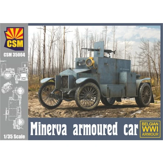 Copper State 35004 1/35 WWI Belgian Minerva Armoured Car - Military Vehicles & Tanks