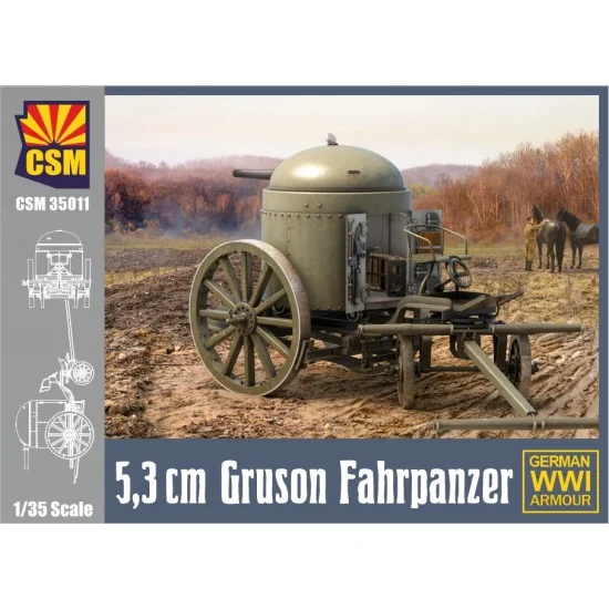 Copper State 35011 1/35 WWI German 5.3cm Gruson Fahrpanzer - Military Vehicles & Tanks