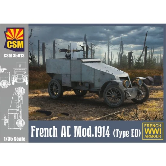Copper State 35013 1/35 WWI French Armoured Car Model 1914 (Type ED) - Military Vehicles & Tanks
