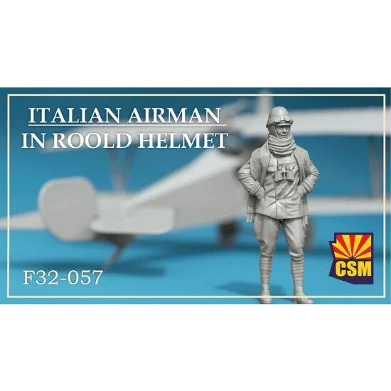 Copper State F32-057 1/32 Italian Airman in Roold crash helmet