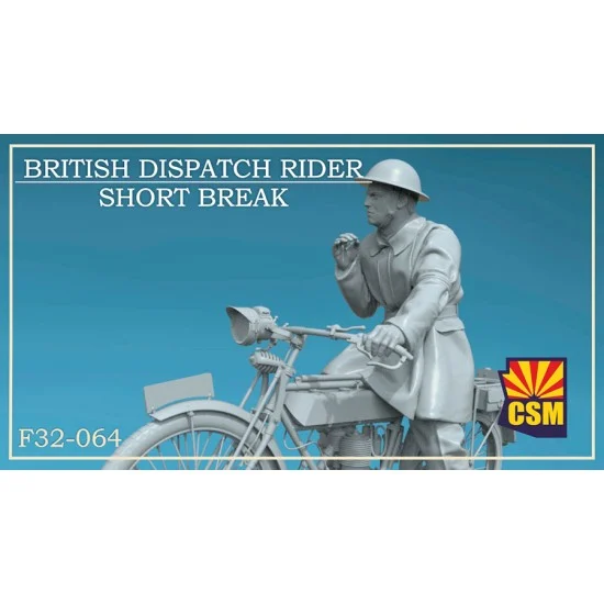 Copper State F32-064 1/32 British Dispatch Rider on a short break