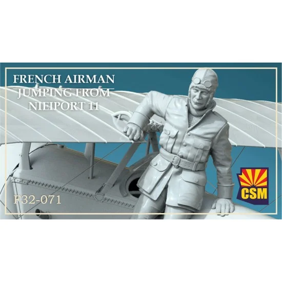 Copper State F32-071 1/32 French Airman Jumping from His Nieuport