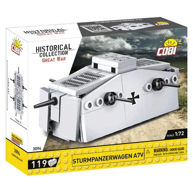 STURMPANZERWAGEN A7V 1/72 Building Block Model - 119 Pieces Cobi (3094)