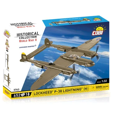 Lockheed P-38 Lightning (H) Fighter Building Brick Set