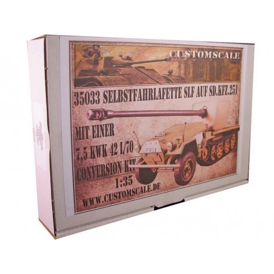 Custom Scales 35033 1/35 Selbstfahrlafette Slf auf SdKfz.251 mit einer 7.5 KWK 42 L/70 Conversion Kit - Military Vehicles & Tanks