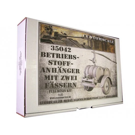 Custom Scales 35042 1/35 Fuel Trailer with Two Barrels - Military Vehicles & Tanks