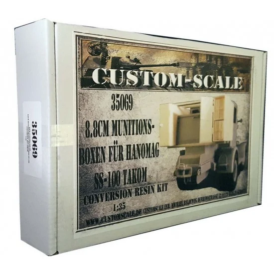 Custom Scales 35069 1/35 Hanomag SS-100 8.8cm Munitionsboxen Conversion set for Takom kits