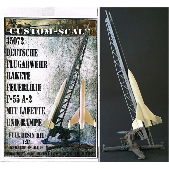 Custom Scales 35072 1/35 German Feuerlilie F-55 A-2 with Carriage and Ramp Full Resin kit