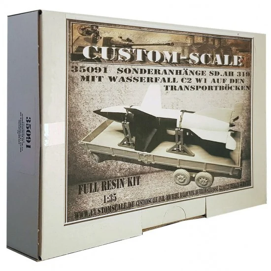 Custom Scales 35091 1/35 Sd.Ah. 319 with Wasserfall C2 W1 on Transport Stands - Military Vehicles & Tanks