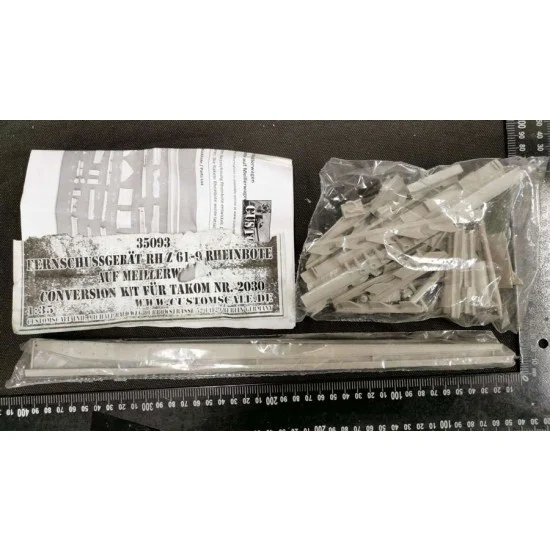 Custom Scales 35093-DA (no box) 1/35 Rh Z 61-9 Rheinbote auf Meillerwagen Conversion set for Takom 2030