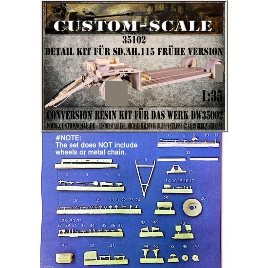 Custom Scales 35102 1/35 SdAh.115 Early Conversion set for Das Werk DW35002 - Military Vehicles & Tanks