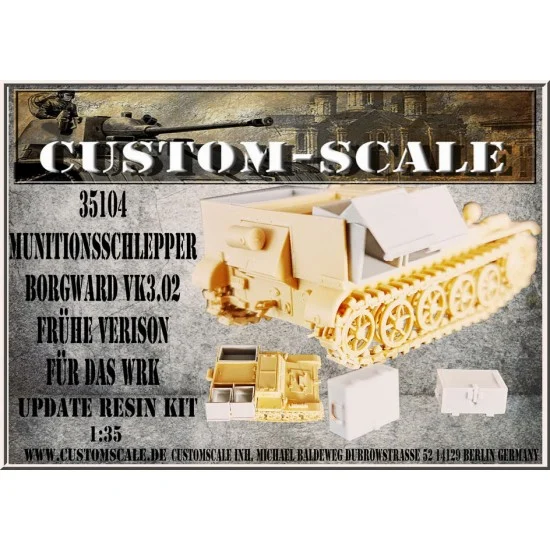 Custom Scales 35104 1/35 Munitionsschlepper Borgward VK3.02 Early Detail Set for Das Werk kits - Military Vehicles & Tanks
