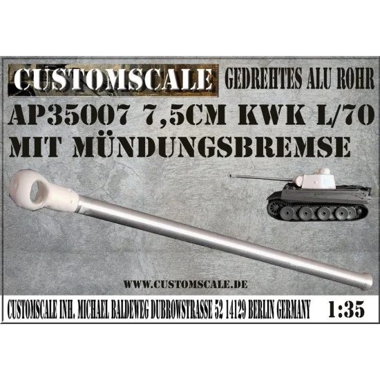 Custom Scales AP35007 1/35 7.5cm KWK L70 mit Mundungsbremse - Military Vehicles & Tanks