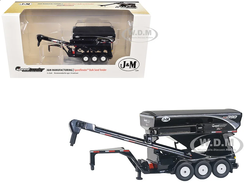 J&M SpeedTender LC 390 Bulk Seed Tender Black 1/64 Diecast Model by SpecCast - Tractors & Farm Models