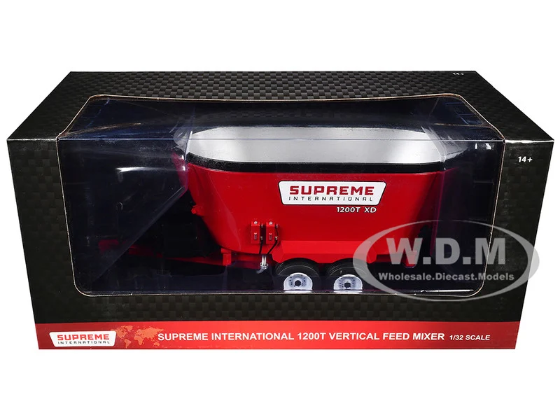 Supreme International 1200T Vertical Feed Mixer Red 1/32 Diecast Model by SpecCast - Tractors & Farm Models