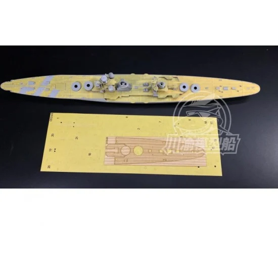 Chuan Yu 350074 1/350 Italian Cruiser Fiume Wooden Deck & Paint Masking for Trumpeter kits 05348 - Model Ships & Boats