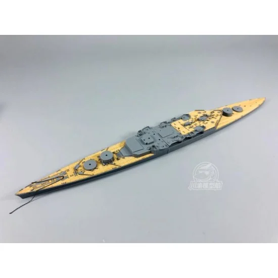 Chuan Yu 700047 1/700 HMS Hood Battlecruiser Wooden Deck w/Metal Chain for Tamiya kits #31806 - Model Ships & Boats