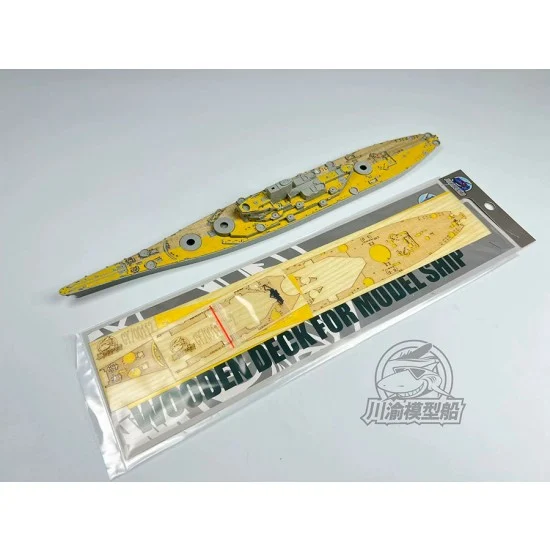 Chuan Yu 700112 1/700 USS Missouri Battleships Wooden Deck, Masking for Trumpeter 06748 - Model Ships & Boats