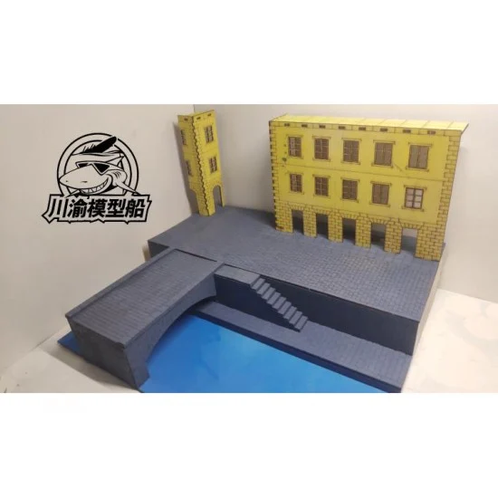 Chuan Yu 715 1/72 WWII European City Diorama Base - Scenics & Diorama