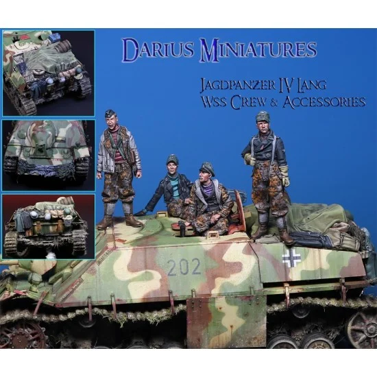 Darius Miniatures F35036 1/35 Jagdpanzer IV Lang Crew & Accessories - Model Figures