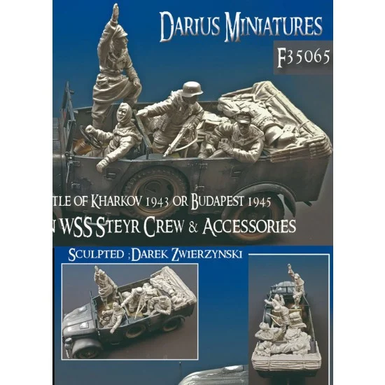 Darius Miniatures F35065 1/35 German Steyr1500 Car Crews in Battle of Kcharkov 1943 / Budapest 1945 - Model Figures