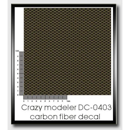 Crazy Modeler DC0403 Carbon Fibre Decal Sheet (80%) - Model Cars