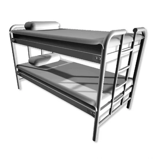 Drums and Crates 1415 1/72 Miniature Furniture Metallic Military Bunk Bed - Scenics & Diorama