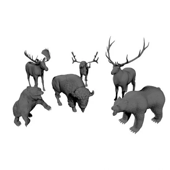 Drums and Crates 1823 1/72 Miniature Animals - Large-Sized Forest Mammals