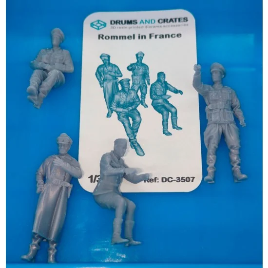 Drums and Crates 3507 1/35 Rommel in France (4 figures) - Model Figures