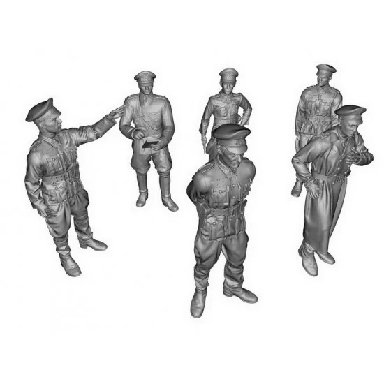 Drums and Crates 3510 1/35 WWII German Officers Set #1 (6 figures) - Model Figures