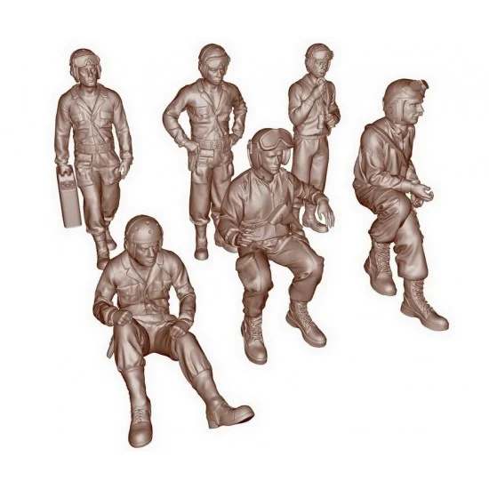 Drums and Crates 3543 1/35 US Tank Crew Set #1 (6 figures) - Model Figures