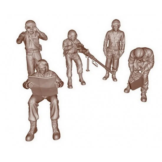 Drums and Crates 3544 1/35 US Tank Crew Set #2 (5 figures) - Model Figures