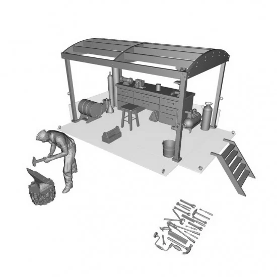 Drums and Crates 5058 1/35 Opel Blitz Truck Workshop Conversion Kit For Tamiya kits - Military Vehicles & Tanks